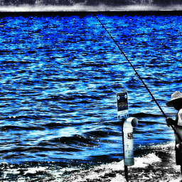 photography black & white color splash lake blue